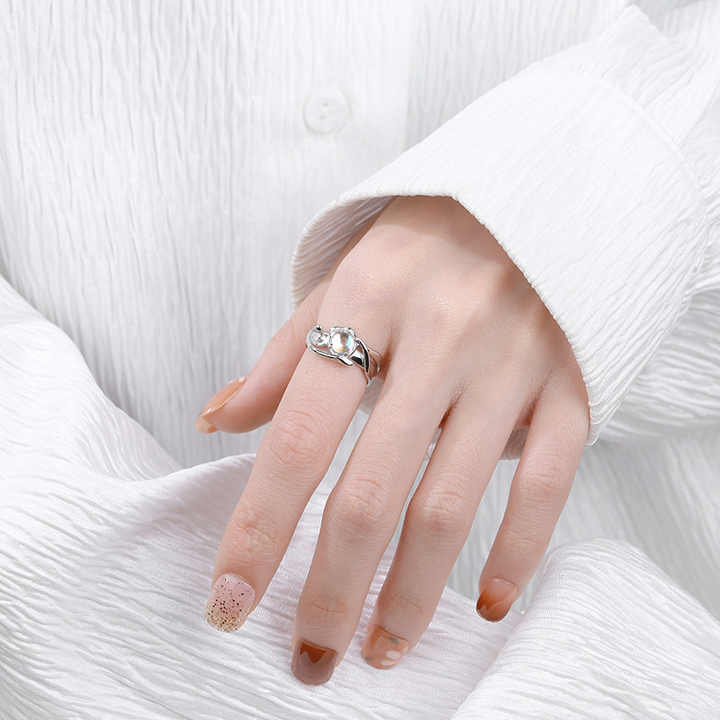 Adjustable Natural Moon Ring