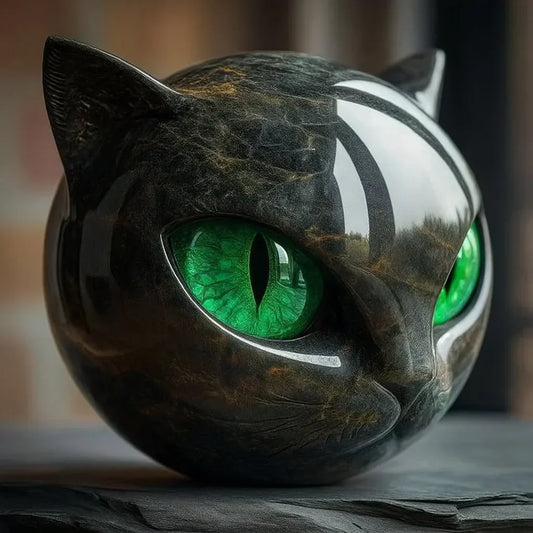ZyxCharm – Mystical Black Cat Head Figurine