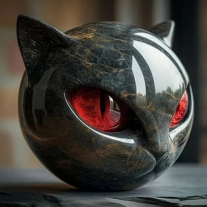 ZyxCharm – Mystical Black Cat Head Figurine