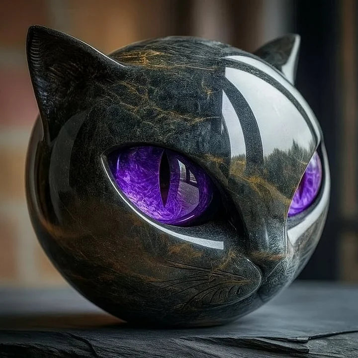 ZyxCharm – Mystical Black Cat Head Figurine