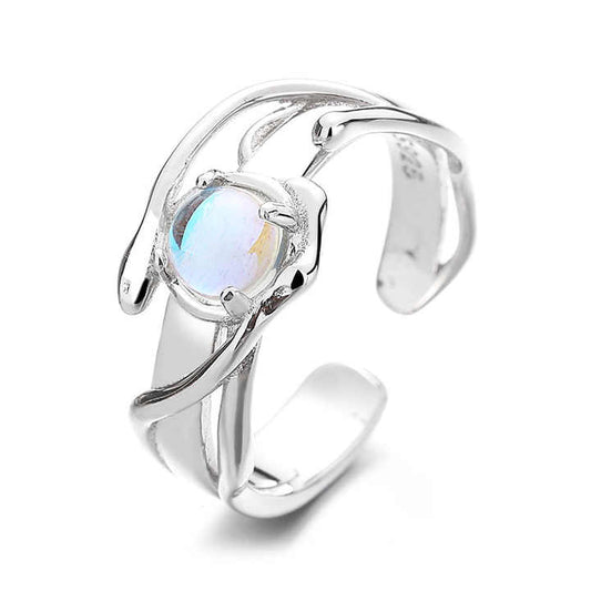Adjustable Natural Moon Ring