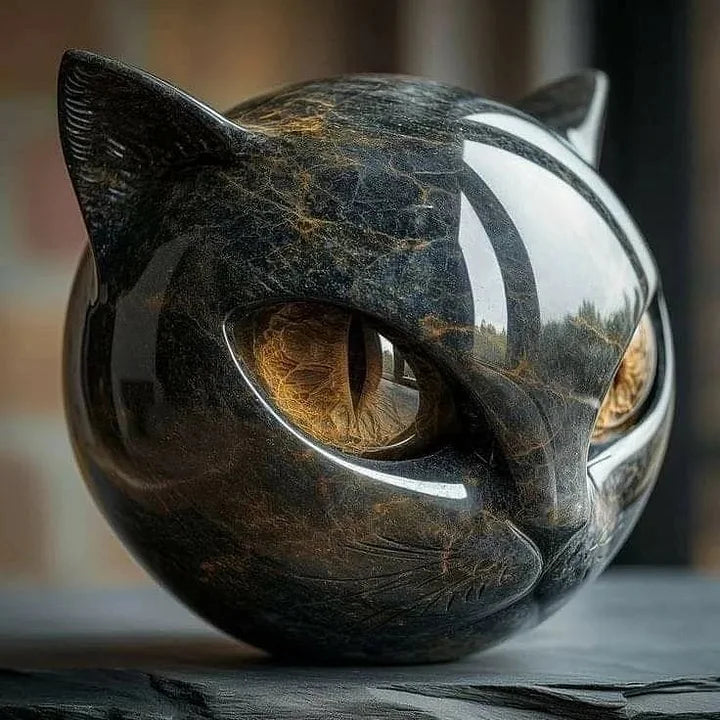 ZyxCharm – Mystical Black Cat Head Figurine