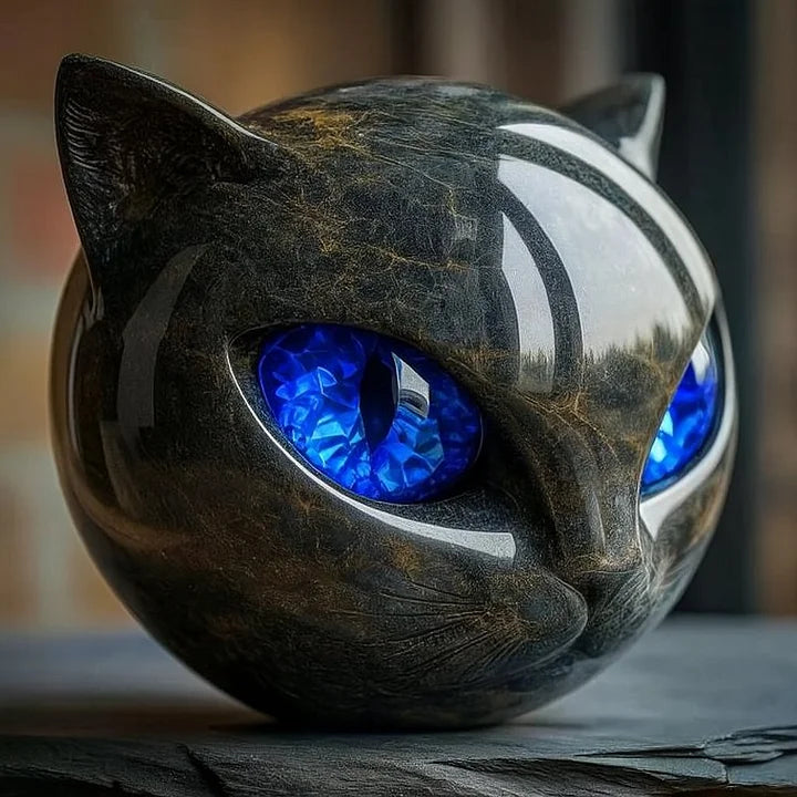 ZyxCharm – Mystical Black Cat Head Figurine