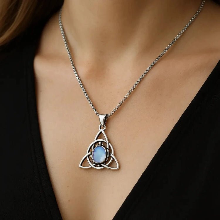 Mystical Moon Triquetra Necklace