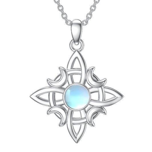 Witches Knot Moon Necklace