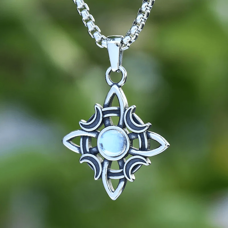 Witches Knot Moon Necklace